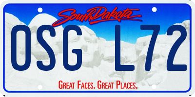 SD license plate 0SGL72