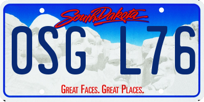 SD license plate 0SGL76
