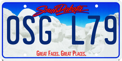SD license plate 0SGL79