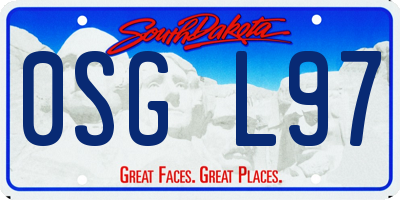 SD license plate 0SGL97