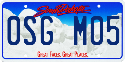 SD license plate 0SGM05