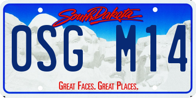 SD license plate 0SGM14
