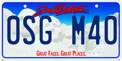 SD license plate 0SGM40