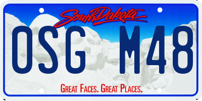 SD license plate 0SGM48