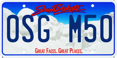 SD license plate 0SGM50