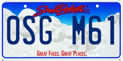 SD license plate 0SGM61