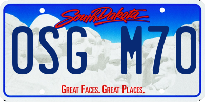 SD license plate 0SGM70