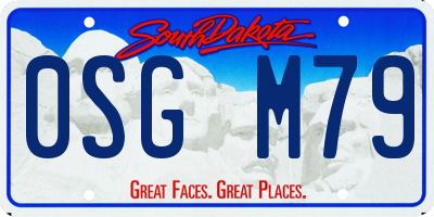 SD license plate 0SGM79