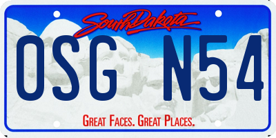 SD license plate 0SGN54