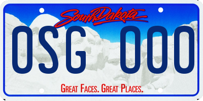 SD license plate 0SGO00