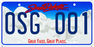 SD license plate 0SGO01