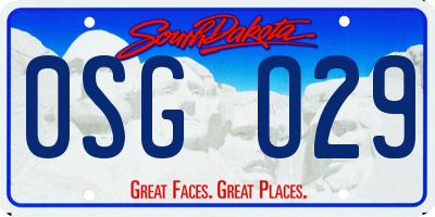 SD license plate 0SGO29