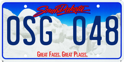 SD license plate 0SGO48