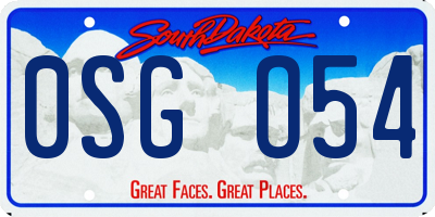 SD license plate 0SGO54