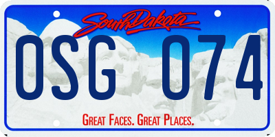 SD license plate 0SGO74