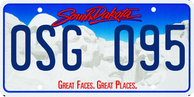 SD license plate 0SGO95