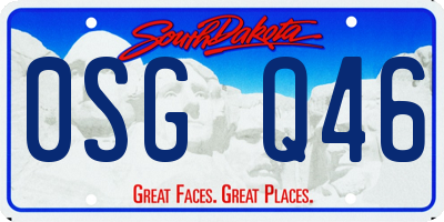 SD license plate 0SGQ46