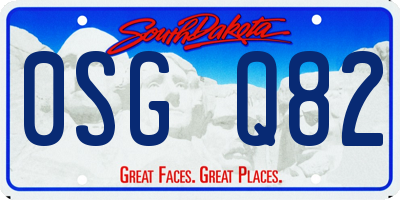 SD license plate 0SGQ82