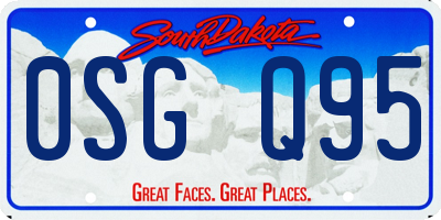 SD license plate 0SGQ95