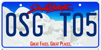 SD license plate 0SGT05