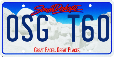 SD license plate 0SGT60