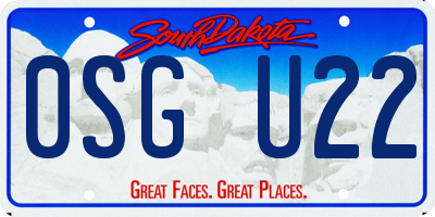 SD license plate 0SGU22