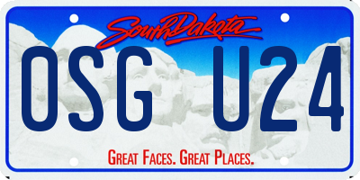 SD license plate 0SGU24