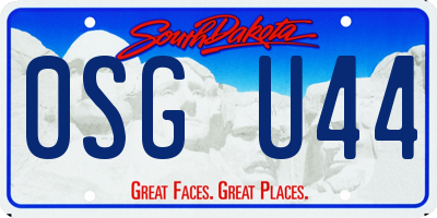 SD license plate 0SGU44