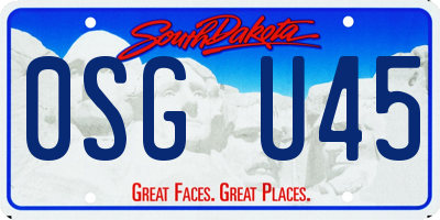 SD license plate 0SGU45