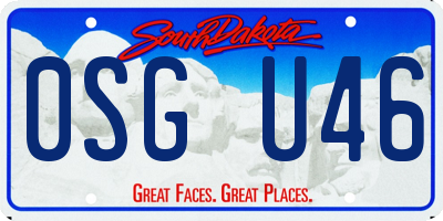 SD license plate 0SGU46