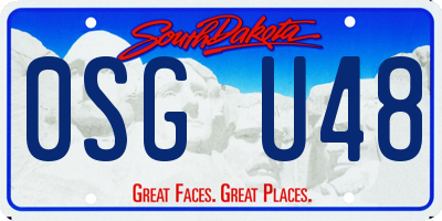 SD license plate 0SGU48