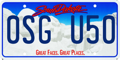 SD license plate 0SGU50
