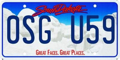 SD license plate 0SGU59