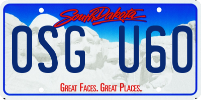 SD license plate 0SGU60