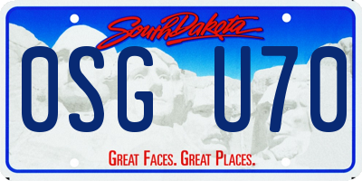 SD license plate 0SGU70