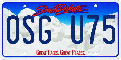 SD license plate 0SGU75
