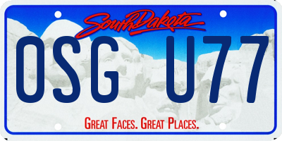 SD license plate 0SGU77