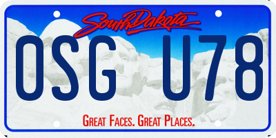 SD license plate 0SGU78