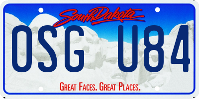 SD license plate 0SGU84