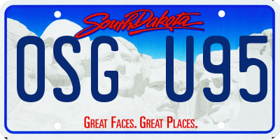 SD license plate 0SGU95