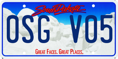 SD license plate 0SGV05