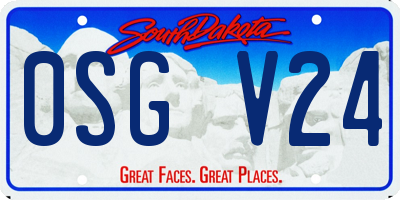 SD license plate 0SGV24