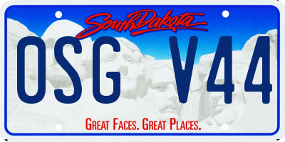 SD license plate 0SGV44