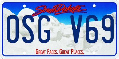 SD license plate 0SGV69