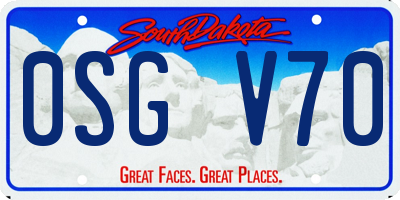 SD license plate 0SGV70