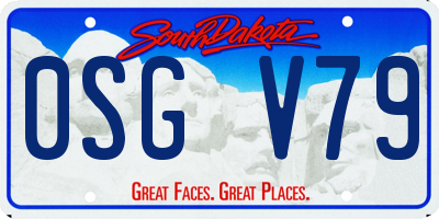 SD license plate 0SGV79