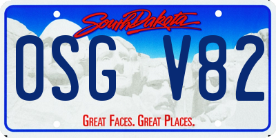 SD license plate 0SGV82