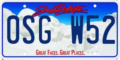 SD license plate 0SGW52