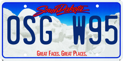 SD license plate 0SGW95