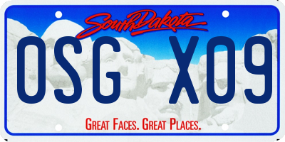 SD license plate 0SGX09